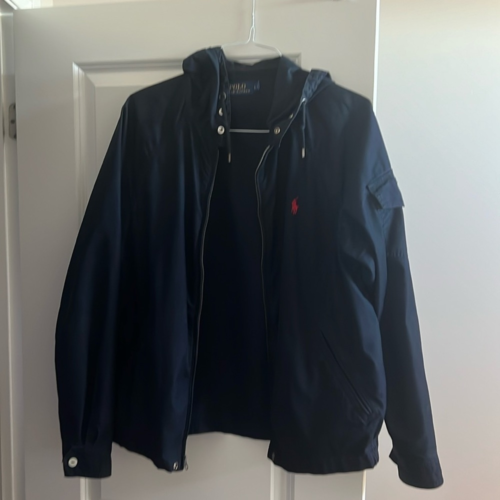 Ralph Lauren Navy Jacket with Red Logo